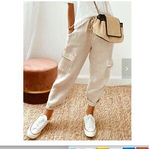 Casual Linen Cargo Pants